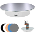 Miniatyrbild 1 av 5: Motoriserad Display för Elektrisk Snurrplatta 90-180-360 Grader, Last 8 Kg, Diameter 20 Cm, Med 5 PVC-Bottnar (Vit)