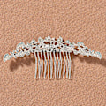 Miniatyrbillede 3 af 4: Rhinestone hårkam med romantisk design, let, holdbar, langtidsholdbar og behagelig at have på Rose Gold