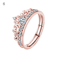 Miniatyrbilde 2 av 5: Legering Ring Solid Avtakbar Krone Avtakbar Krone Dame Ring For Bryllup Rose Gold US 9