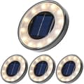 LED Solcellsmarkbelysning 4-pack, Tomshine 12 LED Solcellslampor för Utomhusbruk, Vattentät IP68, Gatubelysning, Nedgrävd Belysning
