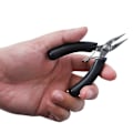 Miniatyrbillede 4 af 4: 4 tommer rustfrit stål håndflade mini elektroniske tænger (spids næse flad klemme)