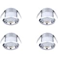 Set med 4 mini LED-infällda spotlights, 3 W, varmvit silver