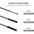 Pikkukuva 2 / 5: 2,4 tuuman 1080P 2600mAh korkean resoluution värillinen endoskooppi, akun kapasiteetti IP68 vedenkestävä, 8 mm:n linssin halkaisija, 2 metriä, malli
