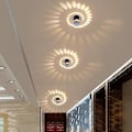 Miniatyrbilde 3 av 5: 3W Moderne Design LED Hallway Downlight Innfelt Rund Takspotlight Effekt Vegglampe Spotlight Skygge Effekt Lys Spiral Justerbar Hallway Lys Dec