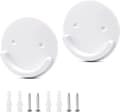 Aallo 2-pack Duschdraperi Stångfästen Universal Väggfästen För Duschdraperi Stång (rund, Vit)