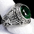 Miniatyrbillede 4 af 5: Ring Punk Oval Form Rhinestone Indlagt Punk Klassisk Ring Til Fest Red 11