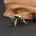 Miniatyrbild 4 av 5: Koppar Honungsbi Figur Vivid Visar Smak Solid Desktop Mini Handgjord Bi Dekoration För Vardagsrum