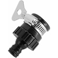 Miniatyrbilde 4 av 5: Universell kranadapter for hagekran og hageslange, hageslangekobling for Fonepro blandebatteri svart