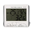 Miniatyrbild 1 av 5: LCD Digital Termometer Hygrometer Hygrometer Och Trådbunden Temperatur Med Extern Sensor Vit