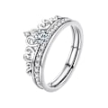 Miniatyrbilde 1 av 5: Legering Ring Solid Avtakbar Krone Avtakbar Krone Dame Ring For Bryllup Platinum US 8