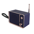 Miniatyrbild 1 av 5: Retro trådlös Bluetooth-högtalare, söt bärbar minihögtalare (blå),