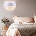 Miniatyrbillede 5 af 5: Væglampe Soveværelse Gang Sengeværelse Hvid Væglampe Smijern Trappe Nordisk Væglampe Soveværelse Ganglampe Halvcirkelformet Væglampe Pære Ikke Inkluderet