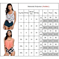 Miniatyrbillede 2 af 2: Ruffle Tankini Bikini Set til kvinder - Højtaljet badedragt - Badedragt til stranden A 2XL