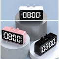 Miniatyrbild 4 av 5: Trådlös Bluetooth-högtalarklocka, liten hushållsväckarklocka, bärbar utomhuskortljudradio (svart)
