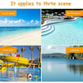 Miniatyrbild 5 av 5: Flerfunktions Flytande Hängmatta, Uppblåsbar Pool Float 4-i-1 Flytande Luta Hängmatta Vattenhängmatta Flerfunktions Fo