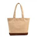 Miniatyrbillede 1 af 5: Stor Kapacitet Alsidig Skuldertaske Indkøbstaske Tote Bag (Khaki)