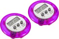 2 stycken (Lila) Rund Digital Timer, Liten Nedräknings-/Uppräkningsklocka