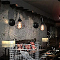 Miniatyrbillede 3 af 5: E27 Metal Diamant Retro Væglampe til Stue Gang Soveværelse Cafe Bar - Sort - Sort