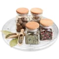 Miniatyrbild 5 av 5: 9 Tums Snurrande Lazy Susan 360 Grader Plast Snurrbricka Lämplig För Att Placera Frukt Vattenflaskor Kryddflaskor