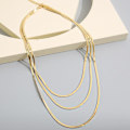 Miniatyrbilde 4 av 5: Halskjede Flerlags Metallisk Element Choker Mote Smykker  B1733 5694901