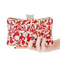 Miniatyrbilde 1 av 5: Kvinners Krystall Kvelds Clutch Veske Bryllup Pung Brud Prom Håndveske Festveske A916-1072 Red