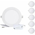 Pikkukuva 1 / 5: 12W pyöreä LED-paneeli, led-kohdevalaisimet alasvalot neutraali valkoinen 6000K-6500K upotettu kattoalasvalo, erittäin litteä, ajuri sisään