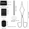 Miniatyrbillede 2 af 5: Pcs Sølvgrafit Digel Smeltebrænder Kit Grafit Digel Cutter Tang Grafit Smelte Skål Omrøring Stang Cylind