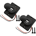 Miniatyrbillede 1 af 4: 2 stk. 3.1A dobbelt USB-stikkontakt til bil, rød kabeloplader, stik med 2 porte, adapter 12V-24V, opladningspanel, stik