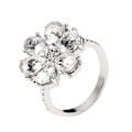 Miniatyrbillede 1 af 2: Trendy Blomster Cubic Zirconia Ringe til Kvinder Bryllup Forlovelse Finger Smykker Gave US 7