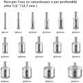 Miniatyrbild 2 av 5: 15-pack glasborrset ?6-50mm HSS diamantborr i kolstål för våt skärning diamantfräs för kakel