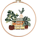 Miniatyrbild 2 av 2: Handbroderad DIY-materialväska elegant + Överlagrad smaragd + 8-tums imitation bambu broderistretch + broderad stretchbas Elegant + lush Imitation bamboo