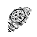 Miniatyrbilde 3 av 4: Rustfritt stål analog/digital armbåndsur Skmei 1389
