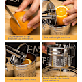 Miniatyrbild 4 av 5: Ny manuell juicepress, gör-det-själv rostfritt citrus extraktionsverktyg, bärbar citronpress, snabb/effektiv extraktion för inomhus utomhus (l)