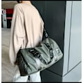 Miniatyrbilde 3 av 5: Stor Treningsbag med Separat Skoavdeling, Glidelås, Håndveske, Tørr og Vått Separasjon, Grønn