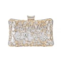 Miniatyrbilde 2 av 5: Kvinners Krystall Kvelds Clutch Veske Bryllup Pung Brud Prom Håndveske Festveske A916-1072 Silver