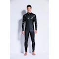 Miniatyrbillede 4 af 5: Sexy Mænd Wet Look Latex Catsuit Kunstlæder To-Vejs Lang Lynlås Skridt Bodysuit Natklub DS Jumpsuit Lingeri Kostume Black-A L