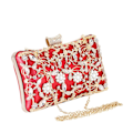 Miniatyrbilde 4 av 5: Kvinners Krystall Kvelds Clutch Veske Bryllup Pung Brud Prom Håndveske Festveske A916-1072 Red