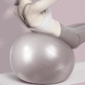 Pikkukuva 4 / 5: Tasapainolautapallo joogatreeniin, pilatesharjoitteluun, venyttelyyn, kuntoiluun, kotisalille ja treenaamiseen Silver Frosted-65Cm