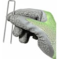 Miniatyrbillede 2 af 5: Pakke med 100 Galvaniserede Stålpløkke til Meget Hård Jord - Pløkke til Trådmasket - Længde 200 mm, Bredde 40 mm, Tykkelse 2,5