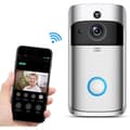 Trådlös WiFi Videodörrklocka, Infraröd Nattsyn Hemövervakning för iOS och Android (Silver)