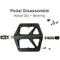 Miniatyrbillede 4 af 5: MTB Pedal Vejcykling Flade Pedaler Anti-Slip，Sort