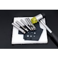 Miniatyrbilde 5 av 5: Hullslag, fint rett munnstykke og rundt rett munnstykke, hullslag i rustfritt stål, verktøy for skinnhåndverk (5 stk, 1,8 mm, 2 mm, 2,5 mm, 3 mm, 3,5 mm),