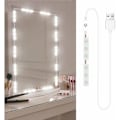 Miniatyrbillede 1 af 5: LED Makeup Spejl Lys Dæmpbar Berøringsstyring Hårde Spejl Lys Lys Badeværelsesspejl Med USB Kabel LED Stribelys