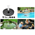 Miniatyrbillede 2 af 5: Solcelledrevet springvand / Vandpumpe / Pumpe Sort Black 16cm