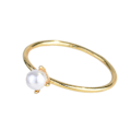 Miniatyrbillede 1 af 5: Kvinde Ring Attraktiv Dekorativ Mini Faux Perle Finger Ring Til Forlovelse US 8