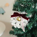 Miniatyrbilde 2 av 5: Bohemian Julebils Ornament, Gullbelagt Boho Jingle Bell Hengedekorasjon for Jul Vegg Vindu, Søt Jul