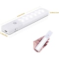 Miniatyrbillede 2 af 5: Trådløs natlampe med bevægelsessensor, 18 LED genopladelig batterilampe automatisk nattelys til skab, skab, garage, gang (2-pak)