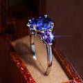 Miniatyrbild 4 av 5: Mode Kvinnor Falsk Safir Ametist Finger Ring Bröllop Fest Smycken Present US 9