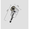 Miniatyrbild 2 av 4: Vinkelbits, 105 Grader Vinkelbits Skruvmejselbits 1/4\" Hexskaft 2st (60mm Kort Skaft)