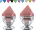 2-pack Skönhetssvampshållare, Makeup-svamp Torkställ Förvaring Ägg Puderpuff Visningsställ 2pc silver